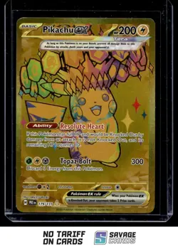 2025 Pokemon Prismatic Evolution Hyper Rare Pikachu ex #179/131 - Image 1