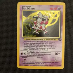 Pokemon TCG Mr. Mime Jungle 6/64 Holo Unlimited Holo Rare LP - Image 1