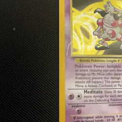 Pokemon TCG Mr. Mime Jungle 6/64 Holo Unlimited Holo Rare LP - Image 2