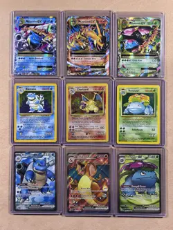 Pokemon Collection - Charizard, Venusaur, & Blastoise Megas, Base, Dark. LP-MP. - Image 1