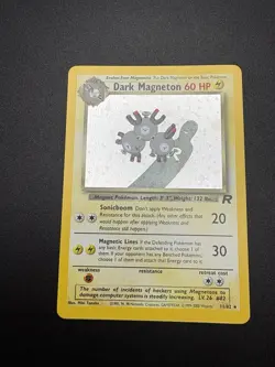Dark Magneton 11/82 Pokemon Team Rocket Holo Rare - SWIRL - Image 1