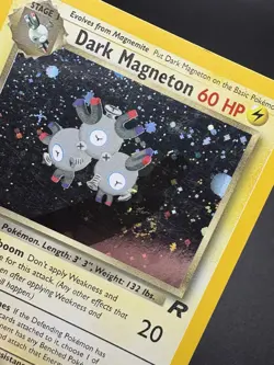 Dark Magneton 11/82 Pokemon Team Rocket Holo Rare - SWIRL - Image 4