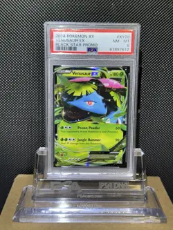 2014 POKEMON XY BLACK STAR PROMO VENASAUR EX XY28 PSA 8 NM-MT - Image 1