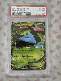 2014 POKEMON XY BLACK STAR PROMO VENASAUR EX XY28 PSA 8 NM-MT - Image 3