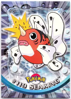 Seaking #119 2000 Topps Pokemon TV Animation Series Blue Logo LP - Image 1