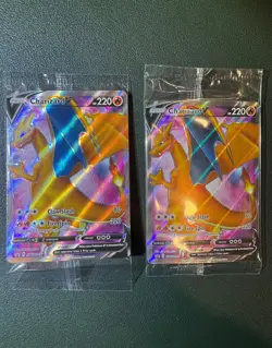 2 X LOT Charizard V SWSH050 SWSH: Sword & Shield Promo Cards Holo SEALED - Image 1