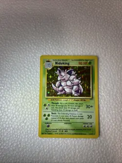 Pokemon TCG Nidoking Base Set Holo Unlimited Rare Card 11/102 1999 - Image 1