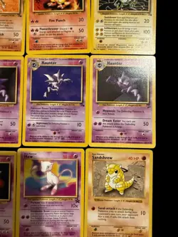 Pokemon 12 Card mix Lot shadowless, jungle, and fossi Non-Holo NM with Mew promo - Image 4