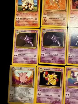 Pokemon 12 Card mix Lot shadowless, jungle, and fossi Non-Holo NM with Mew promo - Image 5