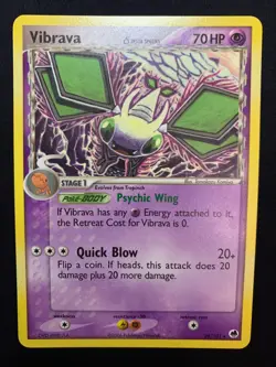 VIBRAVA (DELTA SPECIES) - 24/101 - DRAGON FRONTIERS - RARE POKEMON CARD -LP - Image 1