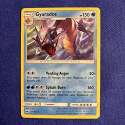 Pokemon TCG Gyarados Card Burning Shadows Holo Rare 33/147 NM - Image 1