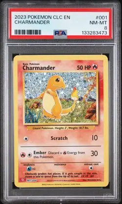 PSA 8 2023 POKEMON CLC-TRADING CARD GAME CLASSIC 001 CHARMANDER - Image 1