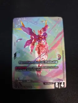 Gundam Aerial Rebuild LR+ GD01-067 Alt Art Foil Mint Gundam TCG Card Game - Image 1
