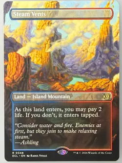 Magic the Gathering Lorwyn Eclipsed - Steam Vents Borderless 348 - Image 1