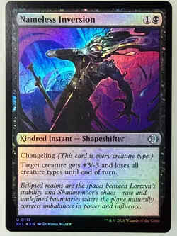 Magic the Gathering Lorwyn Eclipsed - Nameless Inversion Foil 113 - Image 1