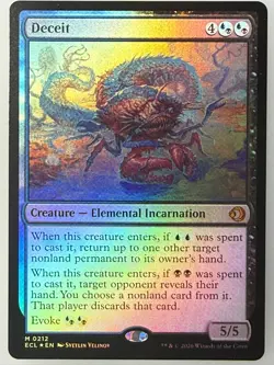 Magic the Gathering Lorwyn Eclipsed - Deceit Foil 212 - Image 1