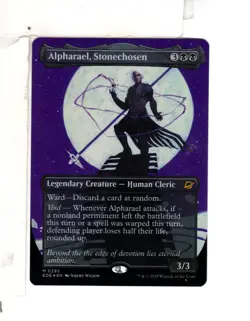 MTG SkeenAB Alpharael Stonechosen BORDERLESS FOIL from EOE. NM. - Image 1