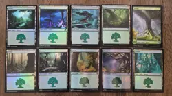 MTG Magic the Gathering Collection Lot Basic Lands 550 with 50 Foils NM #2 - Image 2