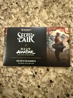 Secret Lair MTG Avatar Last Airbender One With the Elements Rainbow Foil Sealed - Image 1
