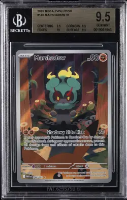 2025 POKEMON MEGA EVOLUTION ILLUSTRATION RARE #146 MASHADOW BGS 9.5 - Image 1