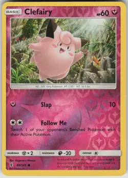 Pokemon Clefairy Common SM - Guardians Rising 88/145 NM - Image 1