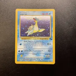 Pokemon TCG Lapras Fossil Holo Unlimited Card 10/62 - Image 1