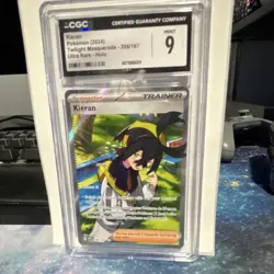 Pokemon Kieran Trainer Twilight Masquerade #206/167 Ultra Rare Holo CGC 9 Engli… - Image 1