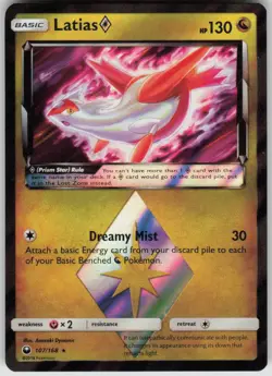 Pokemon Latias Prism Star Prism Rare SM - Celestial Storm 107/168 NM - Image 1