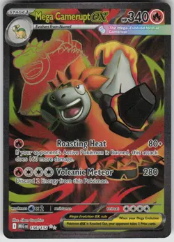 Pokemon Mega Camerupt ex Ultra Rare ME01: Mega Evolution 156/132 NM - Image 1