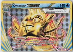 Pokemon Omastar BREAK Rare BREAK XY - Fates Collide 19/124 NM - Image 1