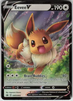 Pokemon Eevee V - (Eevee Stamped) Promo Battle Academy 2022 SWSH065 NM - Image 1