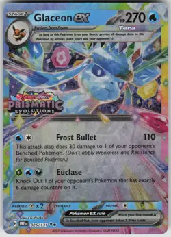 Pokemon Glaceon ex - (Prismatic Evolutions Stamp) Promo Cards 026/131 NM - Image 1