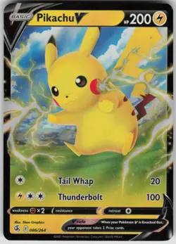 Pokemon Pikachu V Ultra Rare SWSH08: Fusion Strike 086/264 NM - Image 1