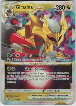 Pokemon Giratina VSTAR Ultra Rare SWSH11: Lost Origin 131/196 NM - Image 1