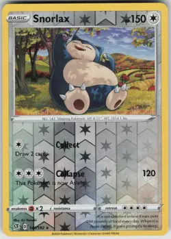 Pokemon Snorlax Rare SWSH02: Rebel Clash 141/192 NM - Image 1