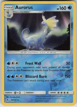 Pokemon Aurorus Reverse Holo Rare SM - Forbidden Light 28/131 NM - Image 1