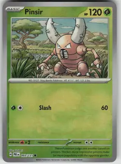 Pokemon Pinsir (Master Ball Pattern) Common SV: Prismatic Evolutions 003/131 NM - Image 1