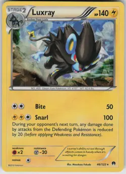 Pokemon Luxray - 46/122 (Cracked Ice Holo) Holo Rare Deck Exclusives 046/122 NM - Image 1