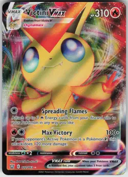 Pokemon Victini VMAX Ultra Rare SWSH05: Battle Styles 022/163 NM - Image 1