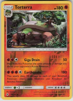 Pokemon Torterra Rare SM - Forbidden Light 58/131 NM - Image 1