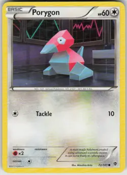 Pokemon Porygon Common Plasma Blast 72/101 MP - Image 1