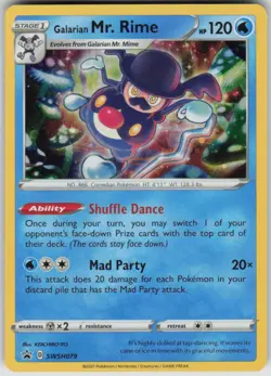 Pokemon Galarian Mr. Rime Promo SWSH: Sword & Shield Promo Cards SWSH079 NM - Image 1