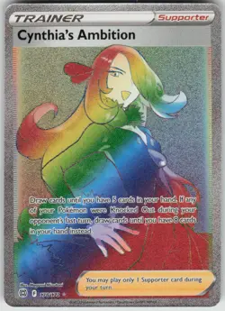 Pokemon Cynthia's Ambition (Secret) Secret Rare: Brilliant Stars 178/172 NM - Image 1