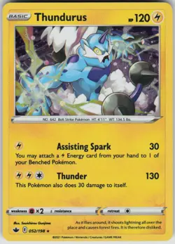 Pokemon Thundurus - (Cosmos Holo) Promo Blister Exclusives 052/198 NM - Image 1