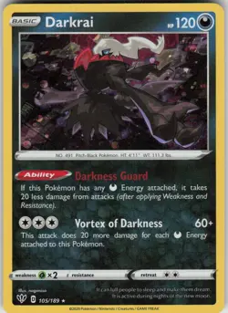 Pokemon Darkrai - (Cosmos Holo) Promo Miscellaneous Cards & Products 105/189 NM - Image 1