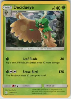 Pokemon Decidueye - (Cracked Ice Holo) Holo Rare Deck Exclusives 011/149 NM - Image 1