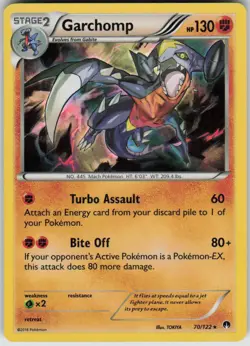 Pokemon Garchomp Holo Rare XY - BREAKpoint 70/122 NM - Image 1