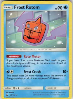 Pokemon Frost Rotom Rare SM - Ultra Prism 41/156 NM - Image 1