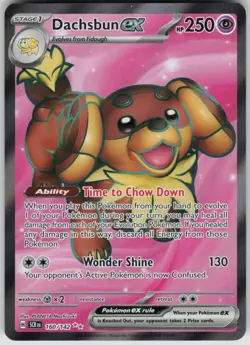 Pokemon Dachsbun ex Ultra Rare SV07: Stellar Crown 160/142 NM - Image 1