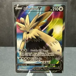 Stoutland V Battle Styles 157/163 Full Art Ultra Rare Pokemon TCG Card NM - Image 1